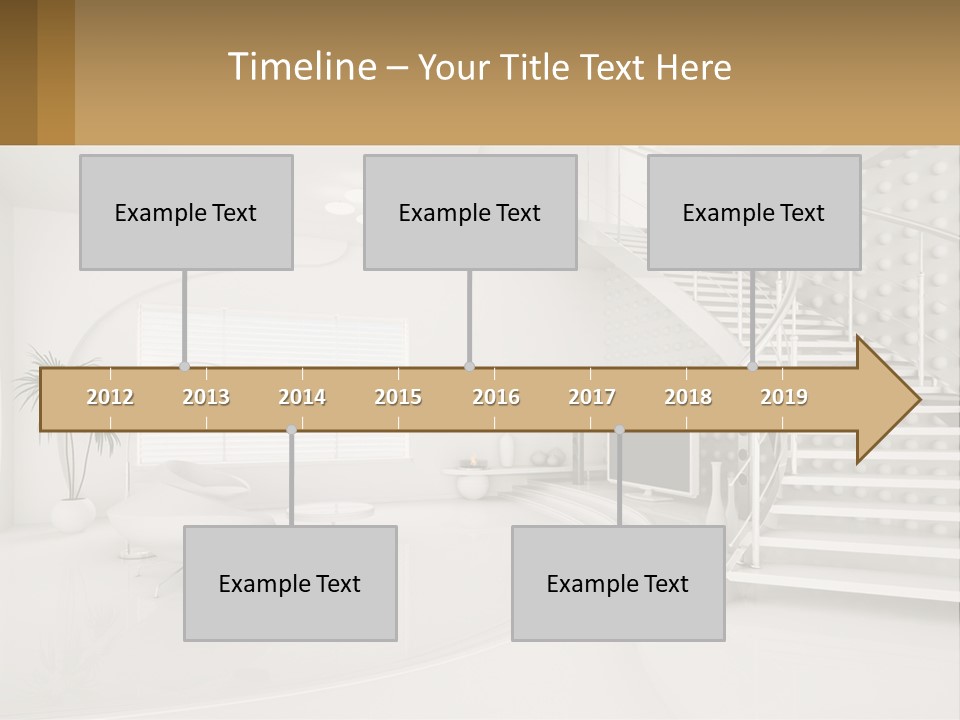 Interior Of A Two-Storey House PowerPoint Template