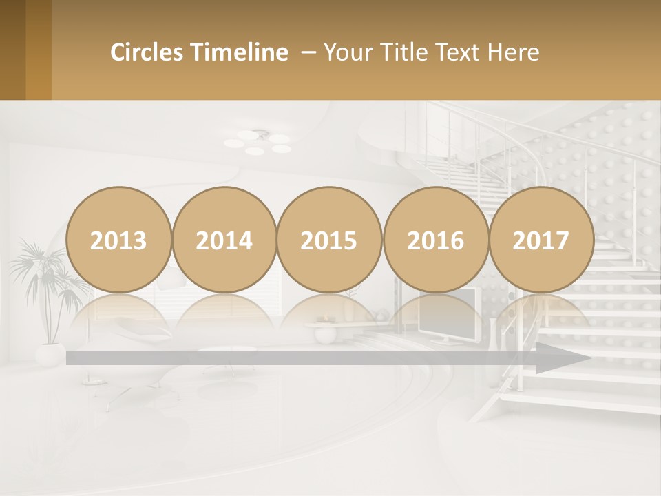 Interior Of A Two-Storey House PowerPoint Template