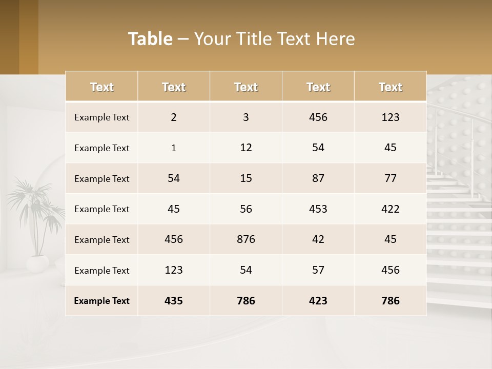 Interior Of A Two-Storey House PowerPoint Template