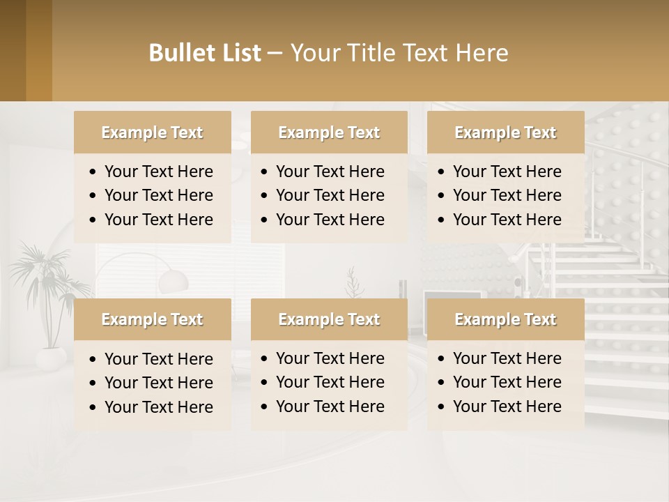 Interior Of A Two-Storey House PowerPoint Template