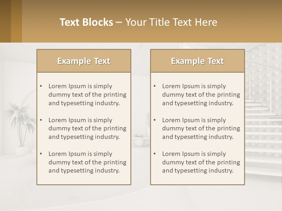 Interior Of A Two-Storey House PowerPoint Template