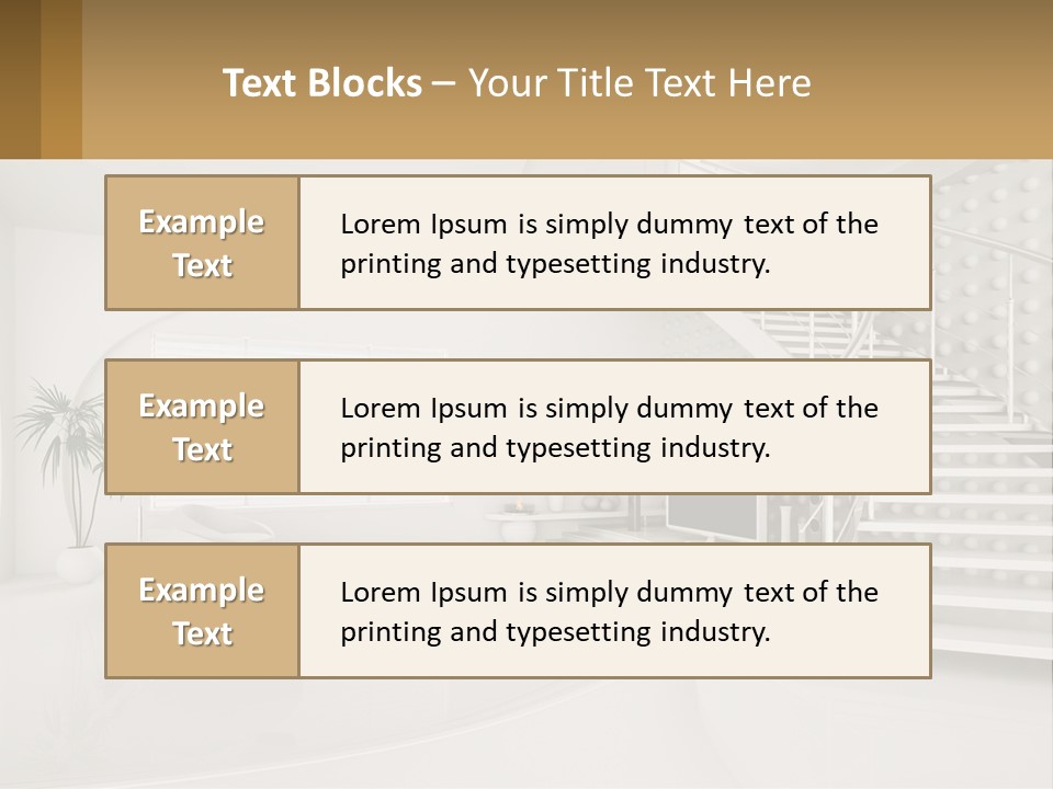 Interior Of A Two-Storey House PowerPoint Template