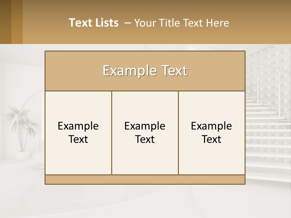 Interior Of A Two-Storey House PowerPoint Template