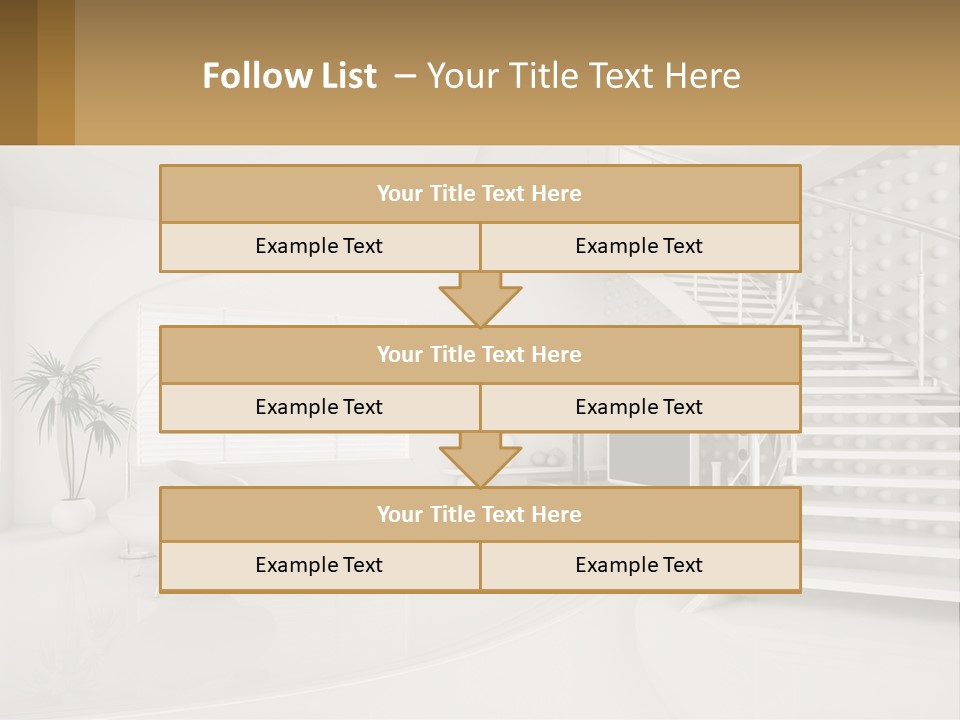 Interior Of A Two-Storey House PowerPoint Template
