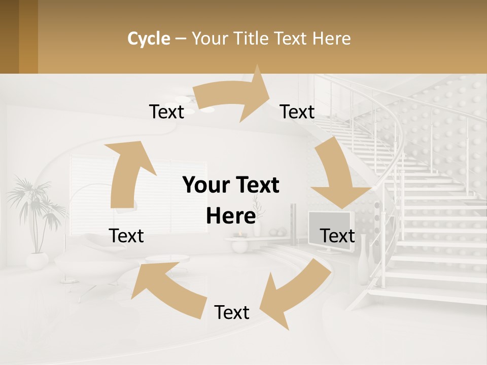 Interior Of A Two-Storey House PowerPoint Template