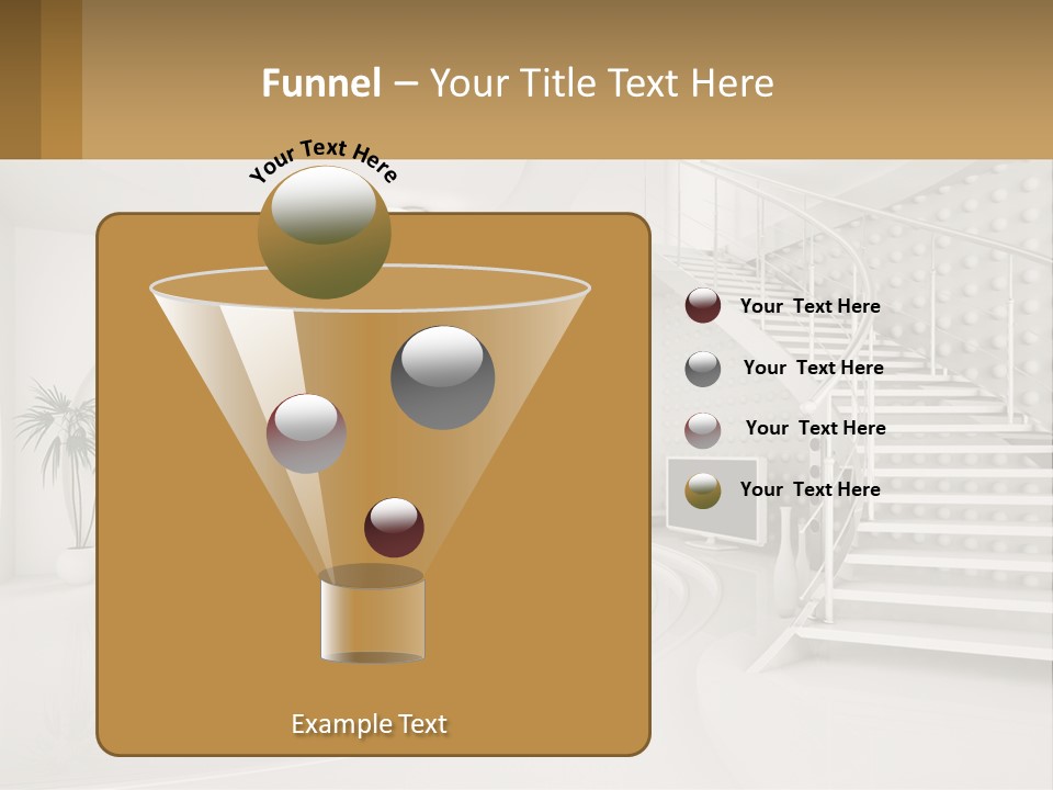 Interior Of A Two-Storey House PowerPoint Template