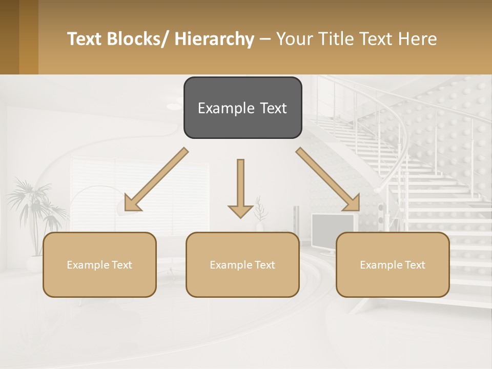 Interior Of A Two-Storey House PowerPoint Template