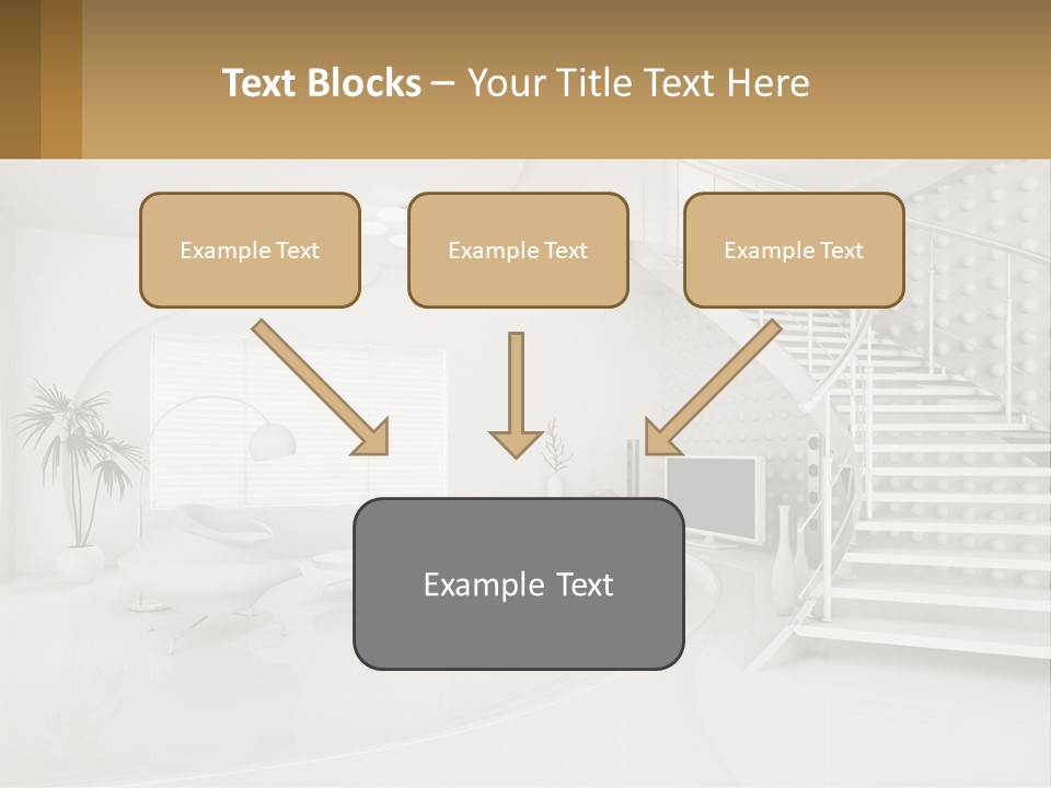 Interior Of A Two-Storey House PowerPoint Template