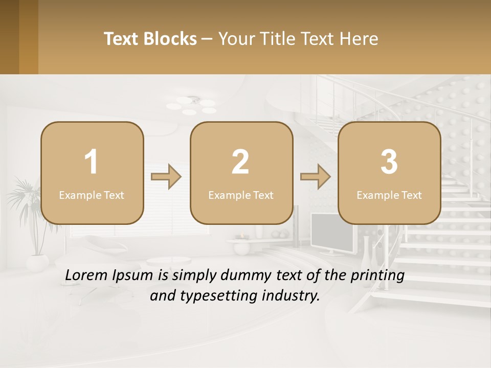 Interior Of A Two-Storey House PowerPoint Template
