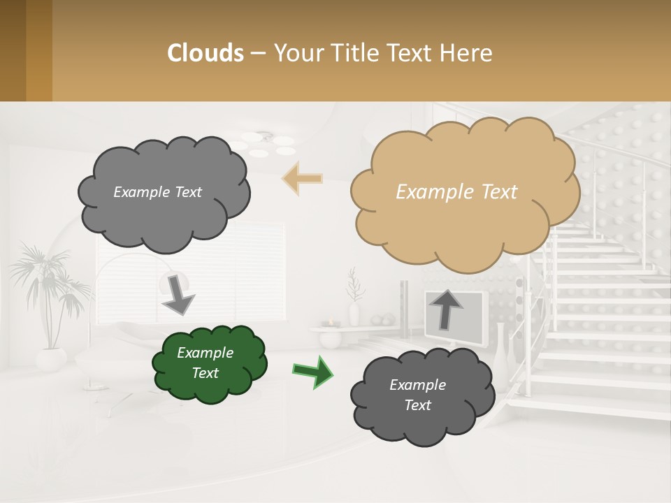 Interior Of A Two-Storey House PowerPoint Template