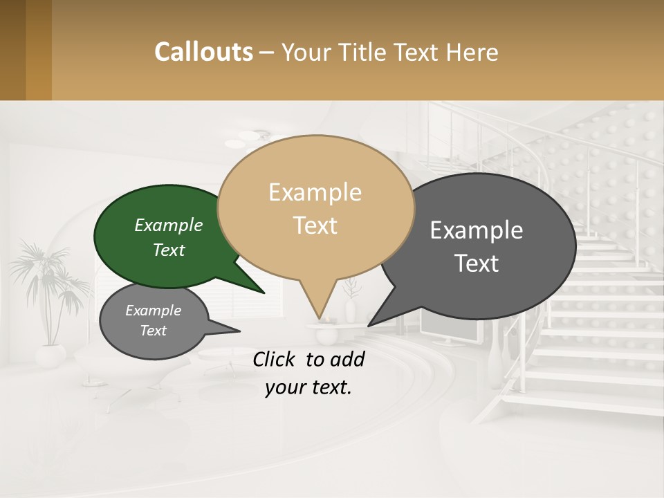 Interior Of A Two-Storey House PowerPoint Template