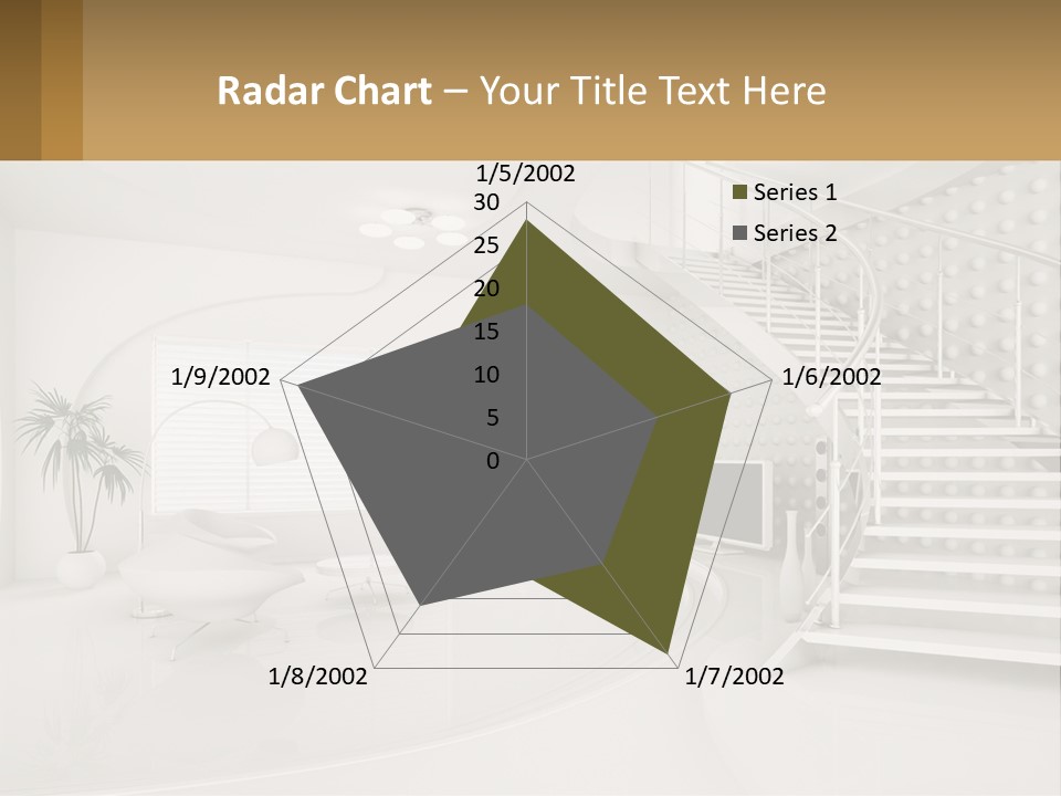 Interior Of A Two-Storey House PowerPoint Template