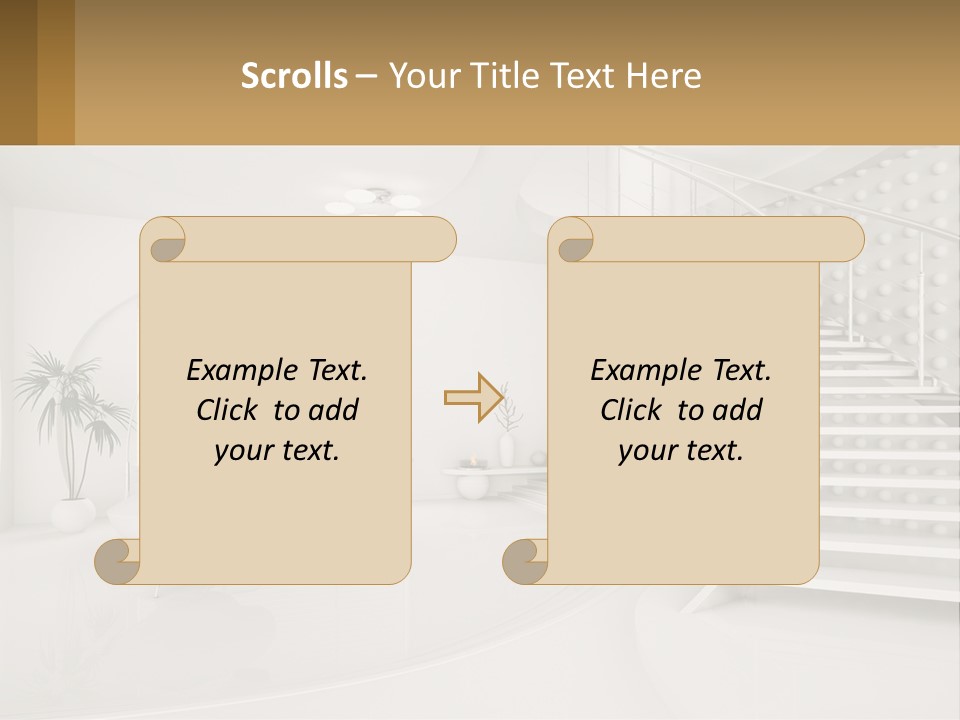 Interior Of A Two-Storey House PowerPoint Template