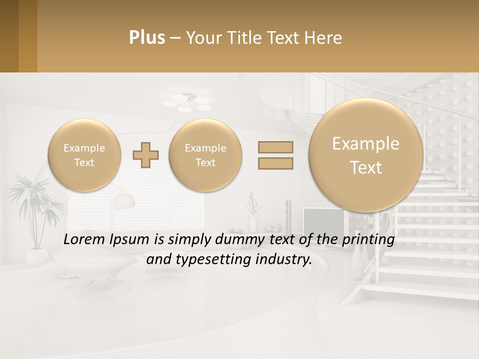Interior Of A Two-Storey House PowerPoint Template