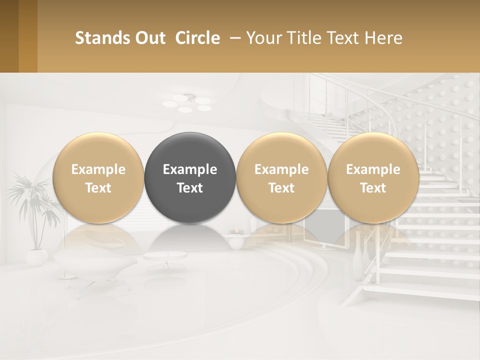 Interior Of A Two-Storey House PowerPoint Template