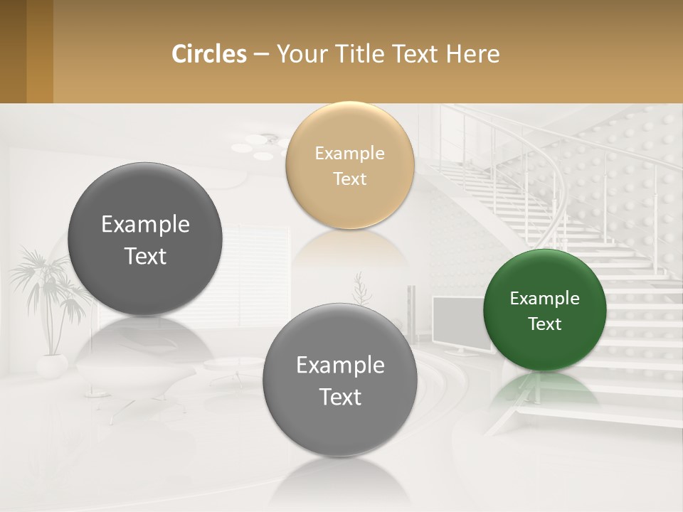 Interior Of A Two-Storey House PowerPoint Template