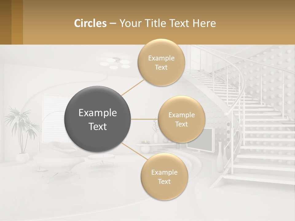 Interior Of A Two-Storey House PowerPoint Template