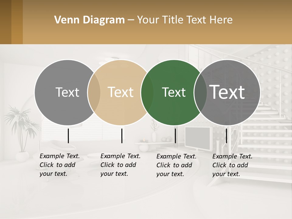Interior Of A Two-Storey House PowerPoint Template