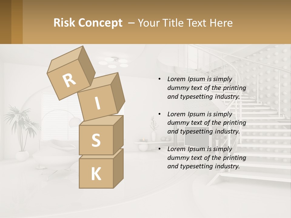 Interior Of A Two-Storey House PowerPoint Template