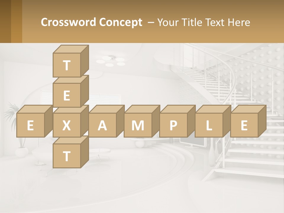 Interior Of A Two-Storey House PowerPoint Template