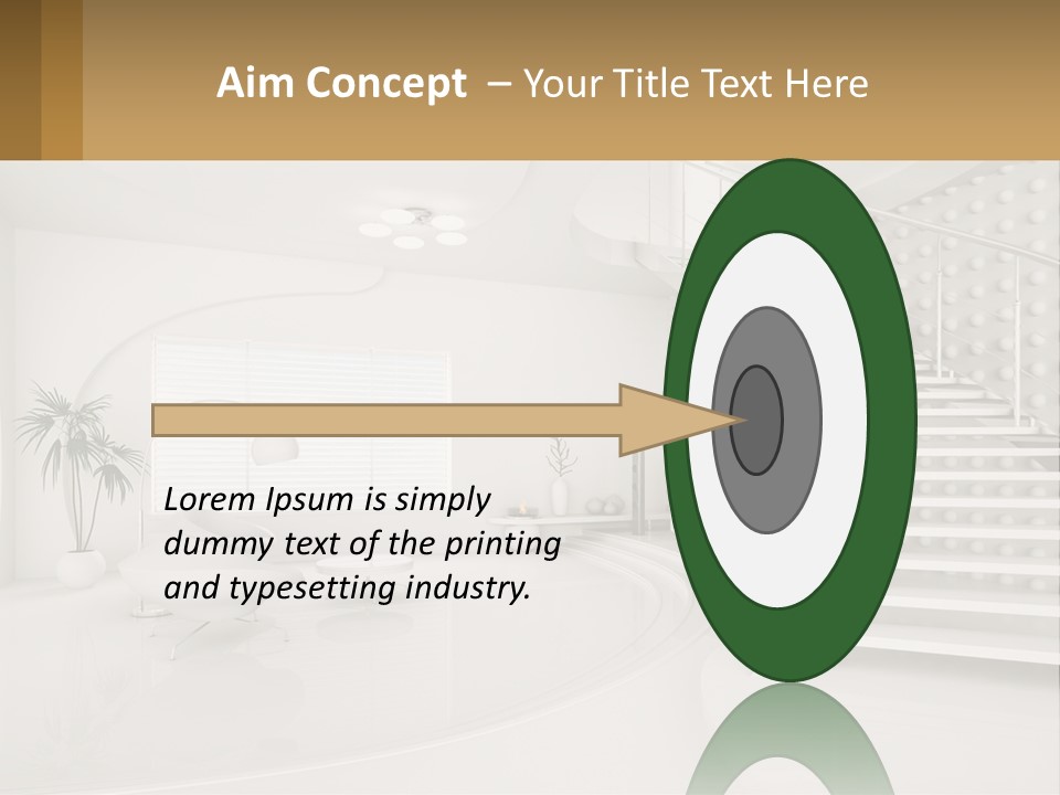 Interior Of A Two-Storey House PowerPoint Template