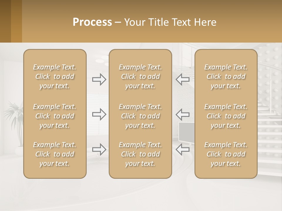 Interior Of A Two-Storey House PowerPoint Template