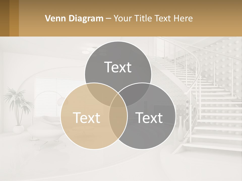 Interior Of A Two-Storey House PowerPoint Template