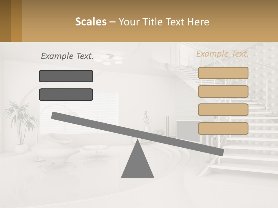 Interior Of A Two-Storey House PowerPoint Template