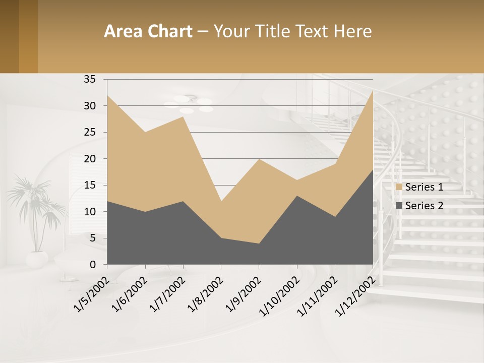Interior Of A Two-Storey House PowerPoint Template
