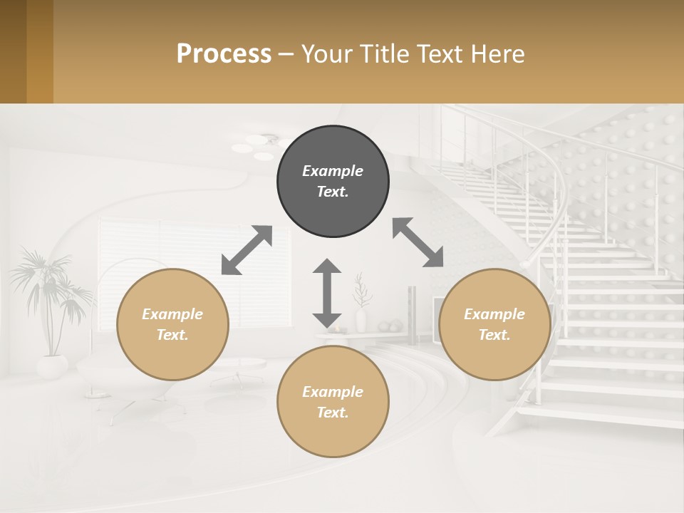 Interior Of A Two-Storey House PowerPoint Template
