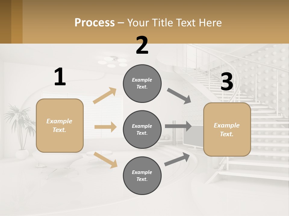 Interior Of A Two-Storey House PowerPoint Template