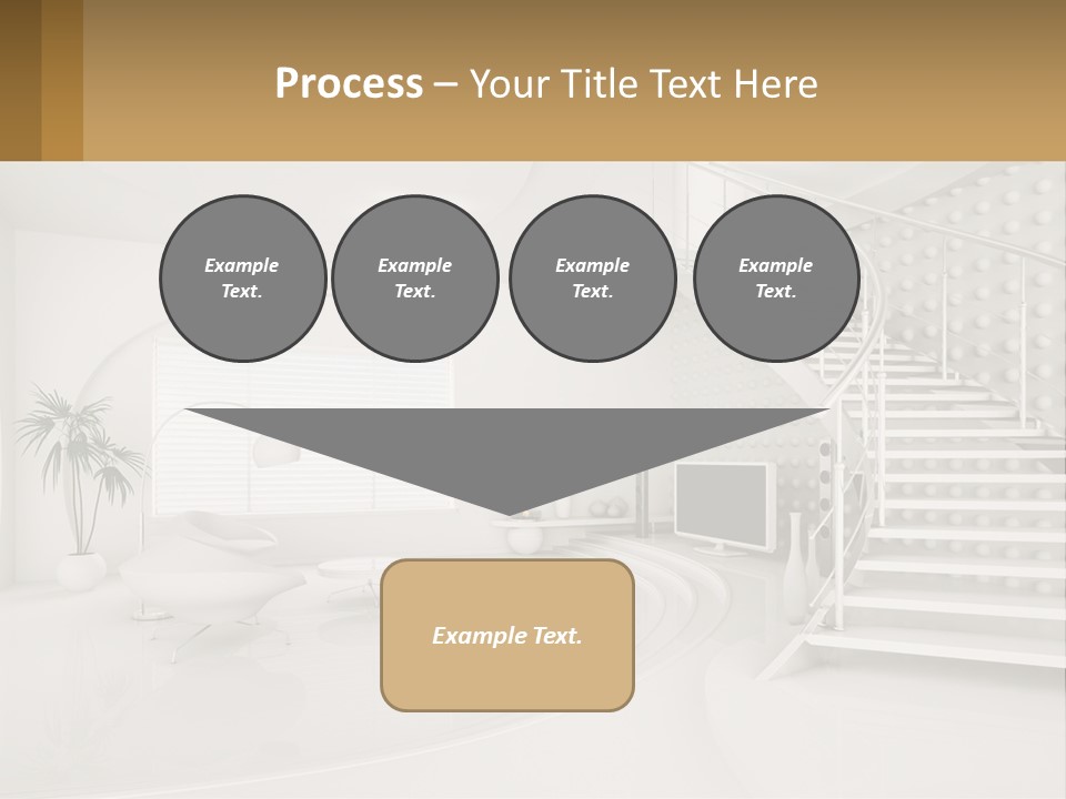 Interior Of A Two-Storey House PowerPoint Template