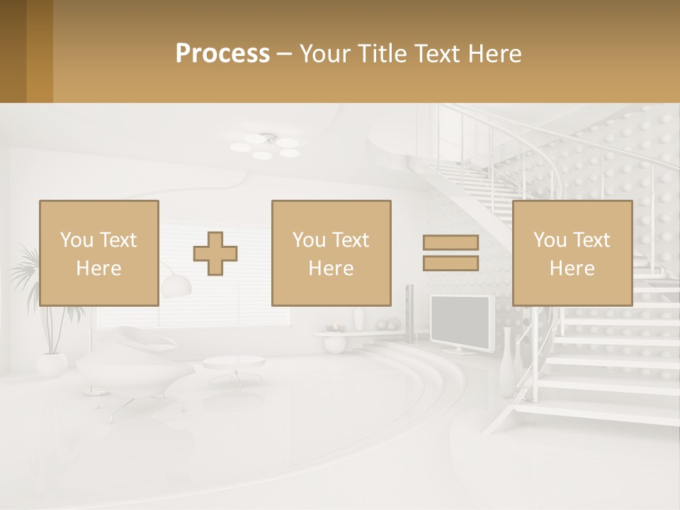Interior Of A Two-Storey House PowerPoint Template
