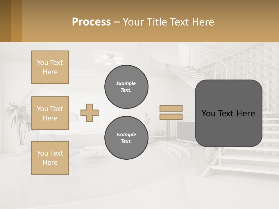 Interior Of A Two-Storey House PowerPoint Template