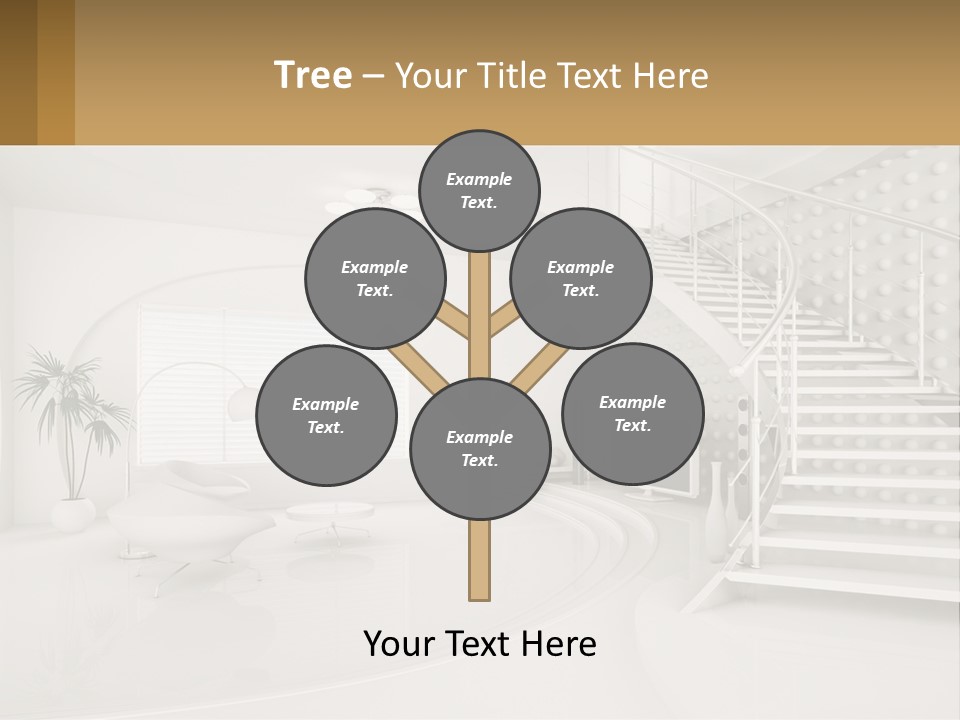 Interior Of A Two-Storey House PowerPoint Template