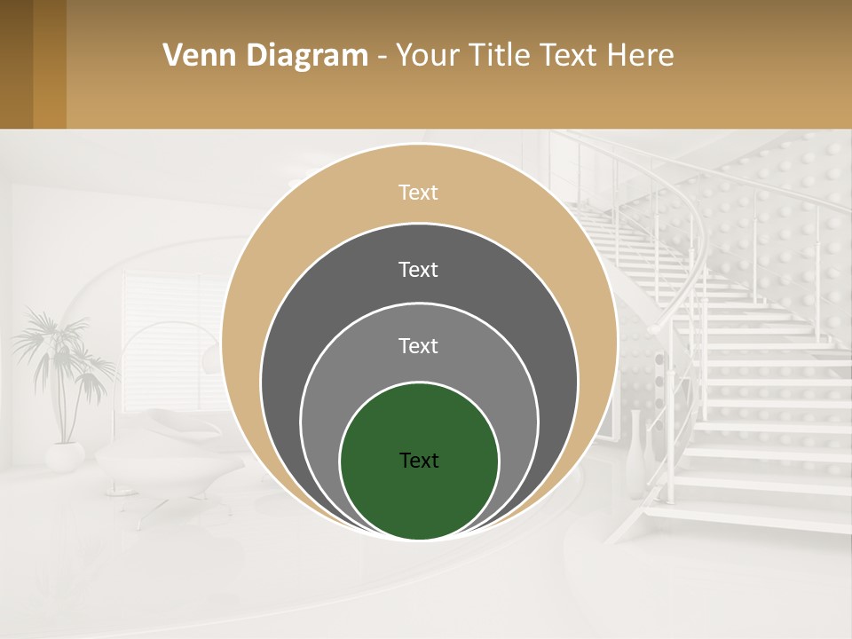 Interior Of A Two-Storey House PowerPoint Template
