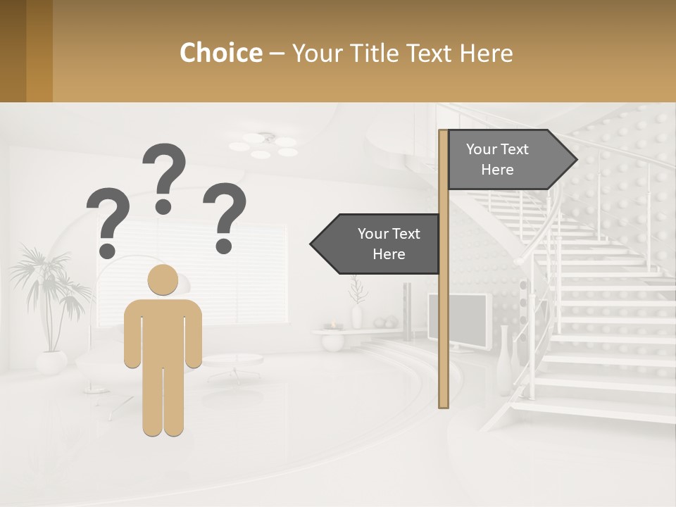 Interior Of A Two-Storey House PowerPoint Template