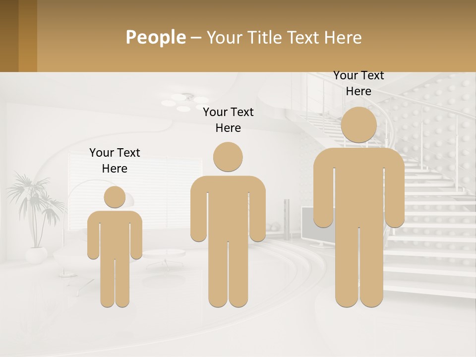 Interior Of A Two-Storey House PowerPoint Template