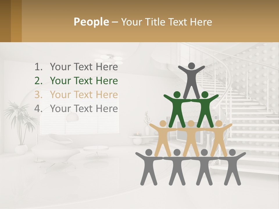 Interior Of A Two-Storey House PowerPoint Template