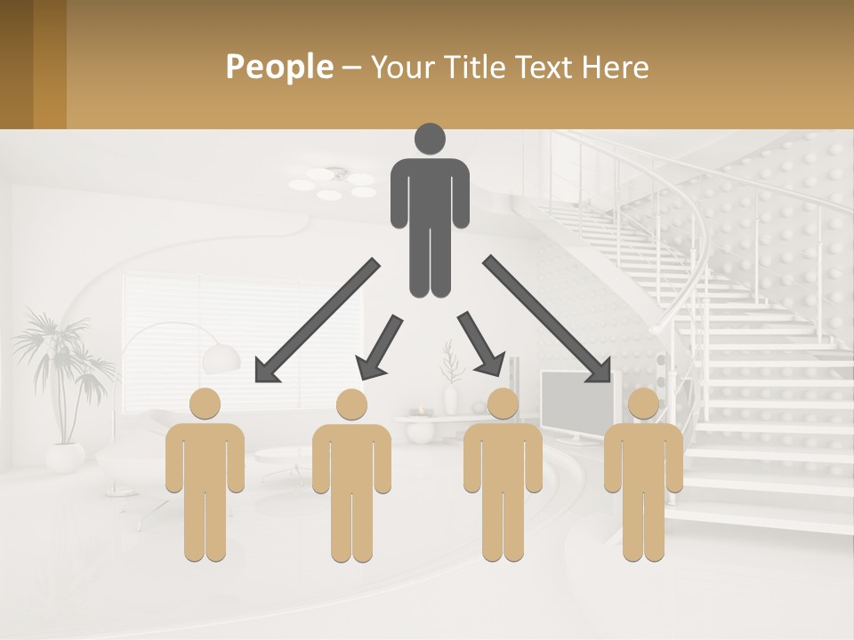 Interior Of A Two-Storey House PowerPoint Template