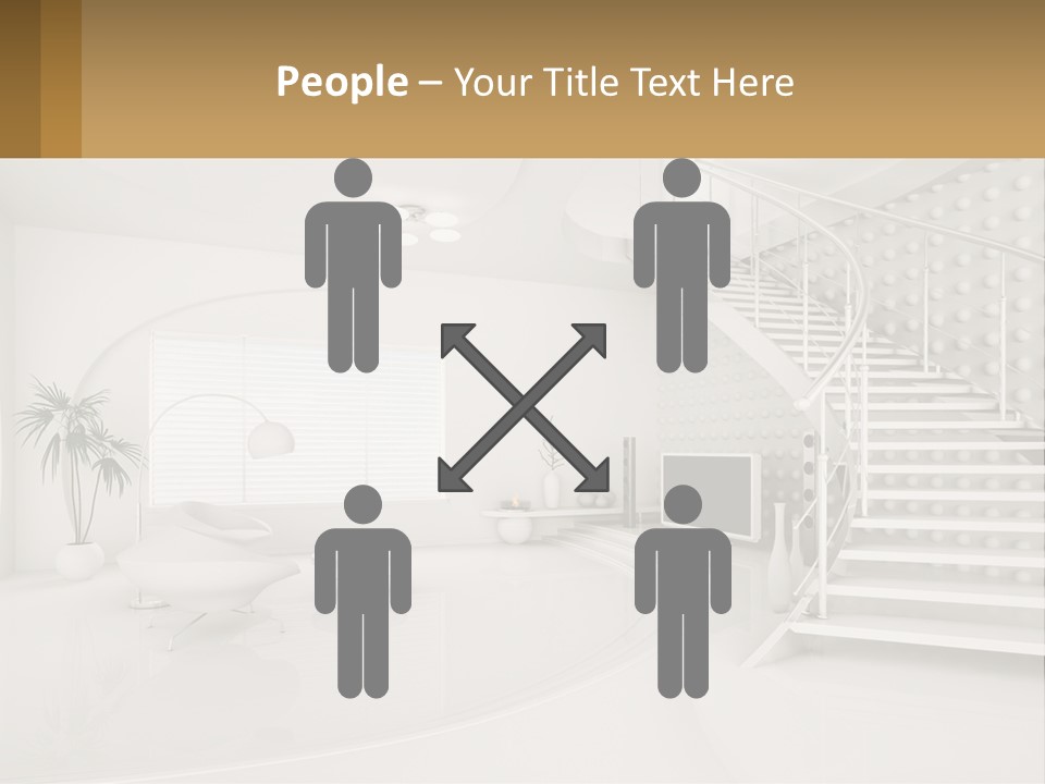 Interior Of A Two-Storey House PowerPoint Template