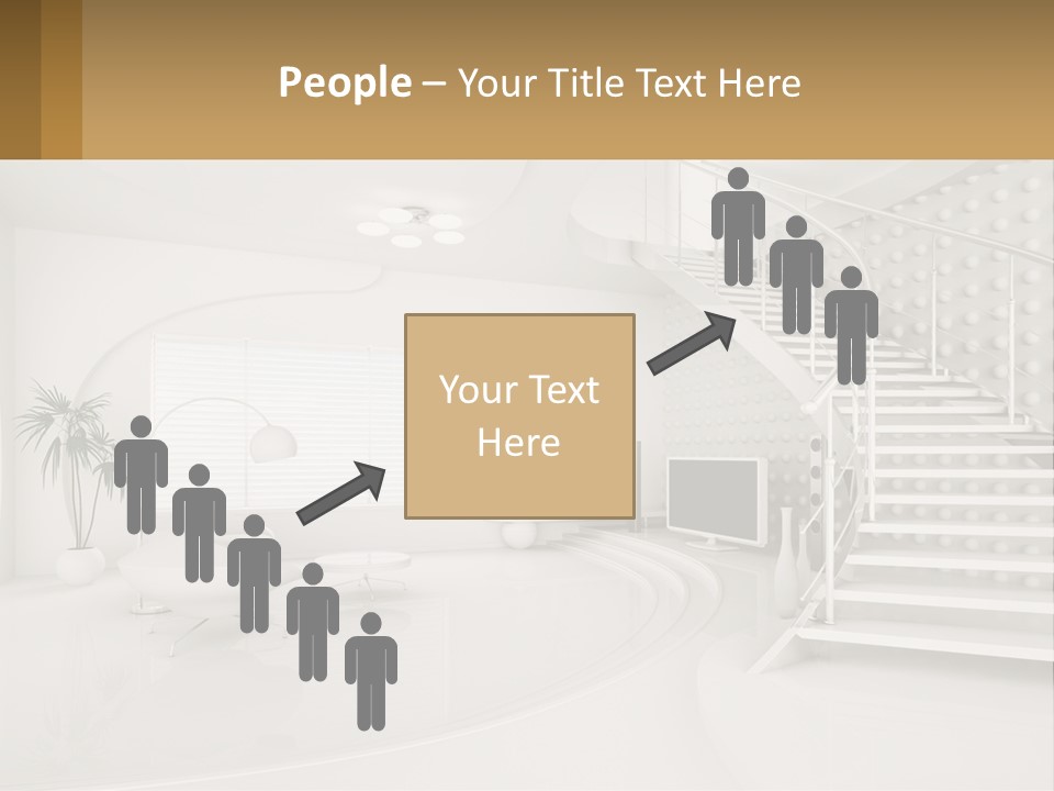 Interior Of A Two-Storey House PowerPoint Template