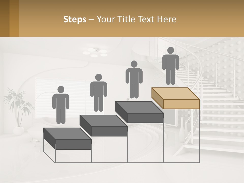 Interior Of A Two-Storey House PowerPoint Template