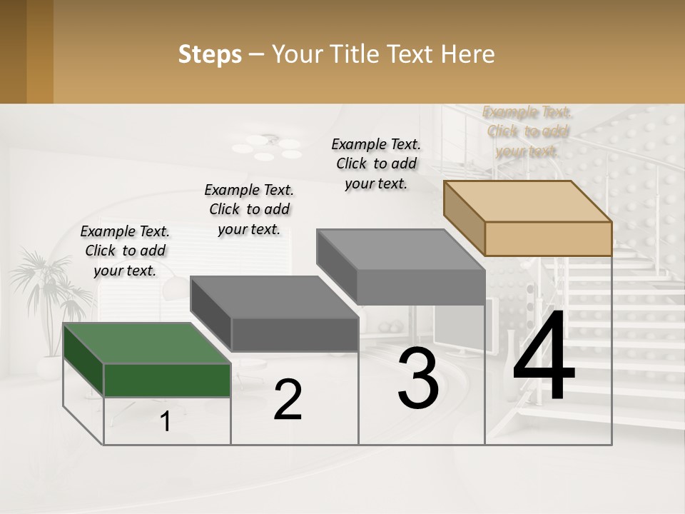 Interior Of A Two-Storey House PowerPoint Template