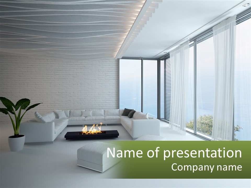 Room With Sea View PowerPoint Template