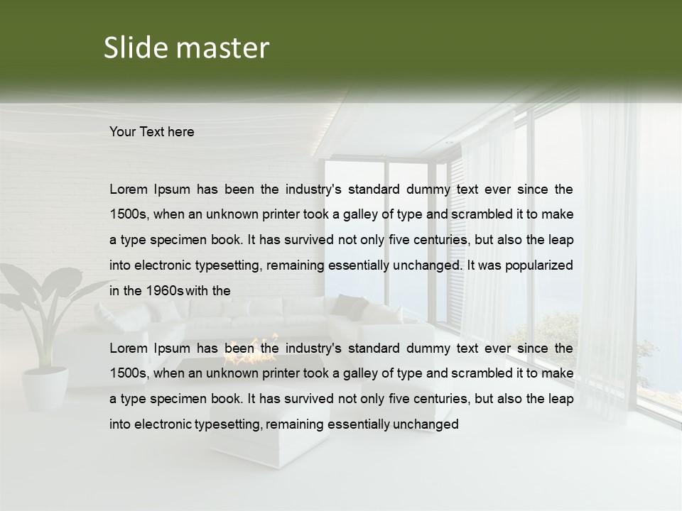 Room With Sea View PowerPoint Template