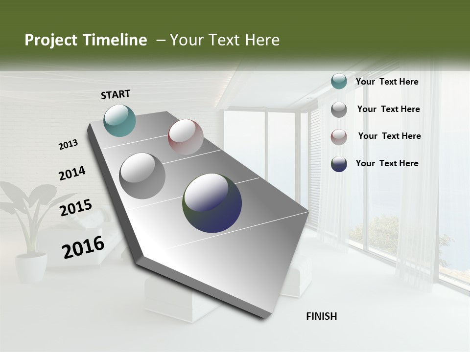 Room With Sea View PowerPoint Template