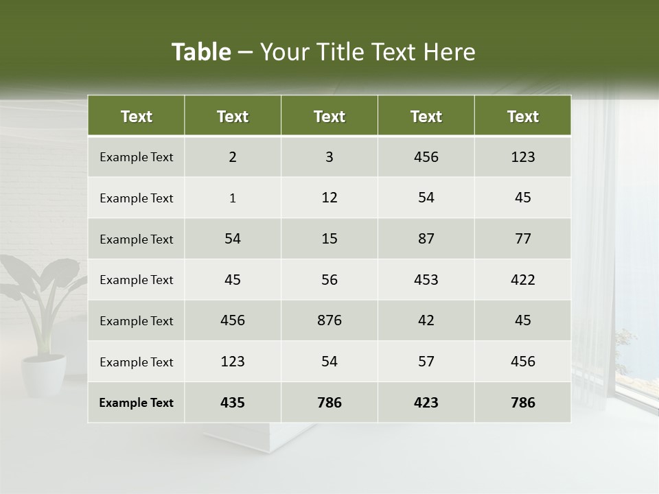 Room With Sea View PowerPoint Template