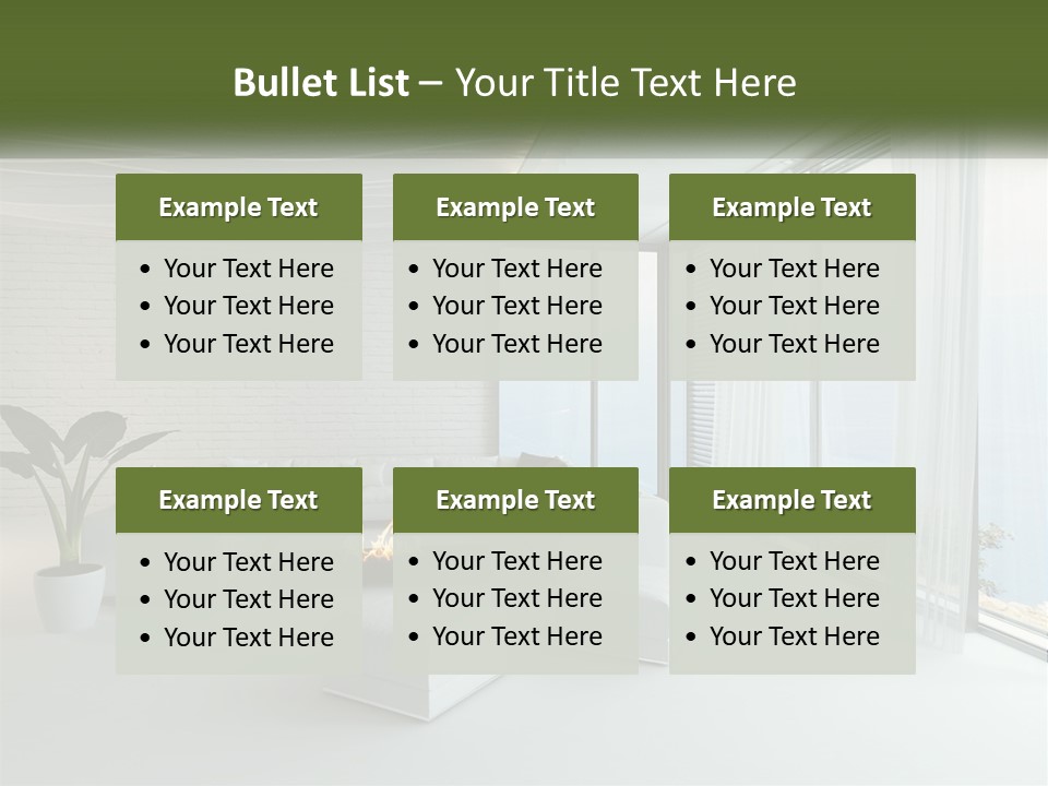 Room With Sea View PowerPoint Template