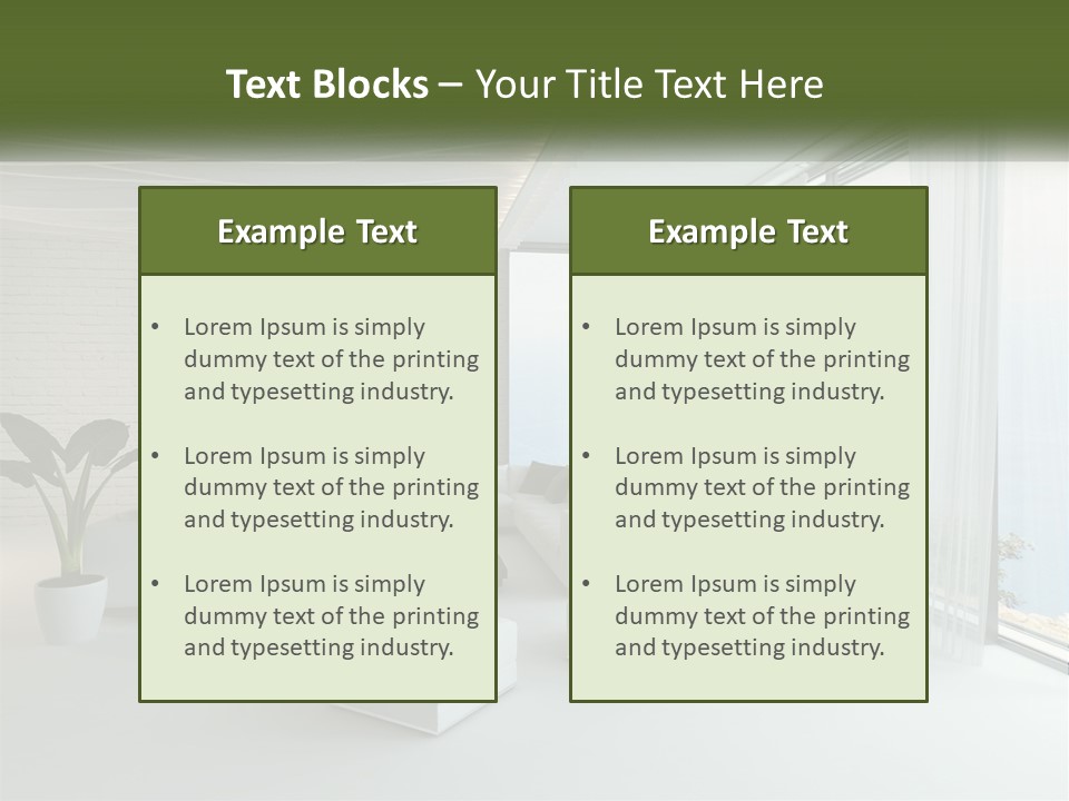 Room With Sea View PowerPoint Template